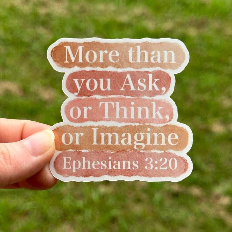 Ask, Think, Imagine Sticker