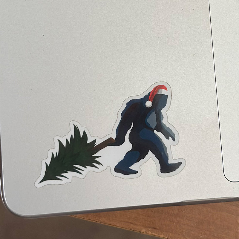 Christmas Themed Bigfoot Sticker