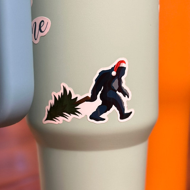 Christmas Themed Bigfoot Sticker
