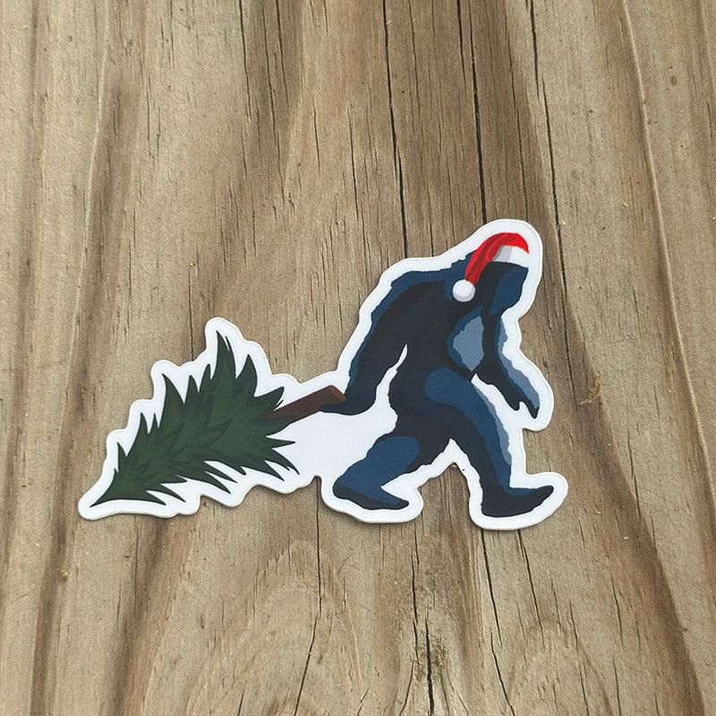 Christmas Themed Bigfoot Sticker