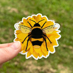 Sunflower Bee Sticker