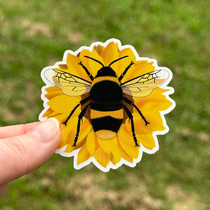 Sunflower Bee Sticker