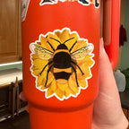 Sunflower Bee Sticker