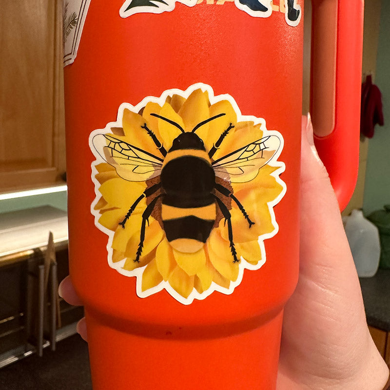 Sunflower Bee Sticker