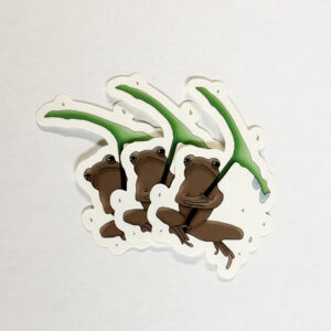 Sticker - Grumpy Frog - Transparent BG